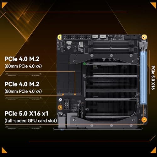 MINISFORUM Motherboard BD795i SE Mini ITX NAS Motherboard, AMD Ryzen 9 7945HX, 16 C/32 T,PCIe 5.0 x16 Slot, Dual PCIe4.0 M.2 Support, DDR5,8K Triple Output(HDMI/DP/USB-C), RJ45 2.5G, USB 3.2