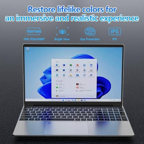 15.6" FHD Laptop,16GB DDR4 RAM 512GB SSD,Portable Laptop Computer with Backlit Keyboard,180 ° Angle Opening,Fingerprint Reader,38WH Battery,Webcam,WiFi 5,BT 4.2,Mini HDMI,USB 3.0