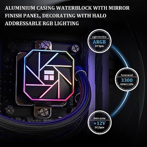 Thermalright Aqua Elite 240 V3 Water Cooling CPU Cooler, Double PWM ARGB Fans with S-FDB Bearings,Efficient PWM Controlled Pump,for AMD/AM4/AM5, Intel LGA1150/1151/1200/2011/1700, (AE240 V3)