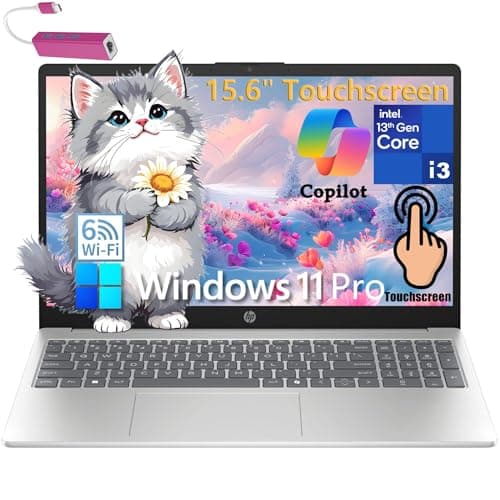 HP Laptop Computer 15.6" Touchscreen for Student Home Study and Business, 32GB DDR4 RAM, 1TB PCIe SSD, WiFi 6, Bluetooth 5.3, Windows 11 Pro, Intel i3-1315U (Beat i5-1155G7), BEF-ectoy USB C Hub