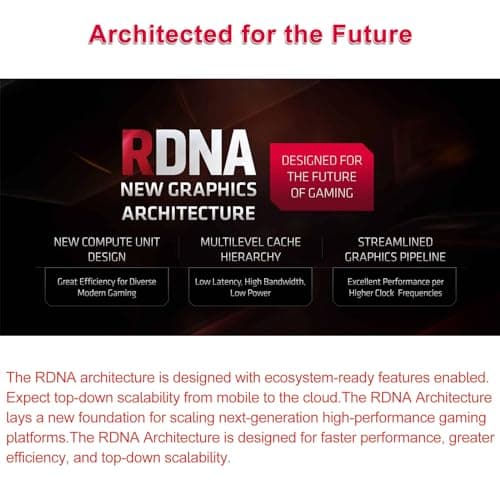 Radeon RX 5700 XT Graphics Card, 8GB GDDR6 256-Bit RDNA Architecture 1755/1905 MHz (Base/Boost Clock) DirectX 12 HDMI DP PCIe4.0 2K 1440P PC Gaming Video Card for Office Gaming