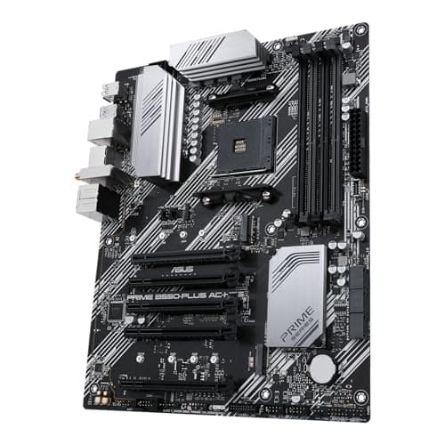 ASUS Prime B550-PLUS AC-HES AMD AM4 (3rd Gen Ryzen) ATX Motherboard (Dual M.2, PCIe4.0, WIFI5, 1Gb Ethernet, SATA 6 Gbps, USB 3.2 Gen 2 Type-C, Front USB 3.2 Gen 1 Type-C and CEC Tier II Ready)