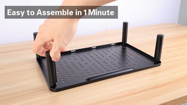 ELIVED 2 Pack Monitor Stand Riser - 3 Height Adjustable Monitor Stand for Laptop, Computer, PC, Printer, Mesh Metal Monitor Riser for Desktop Organizer.