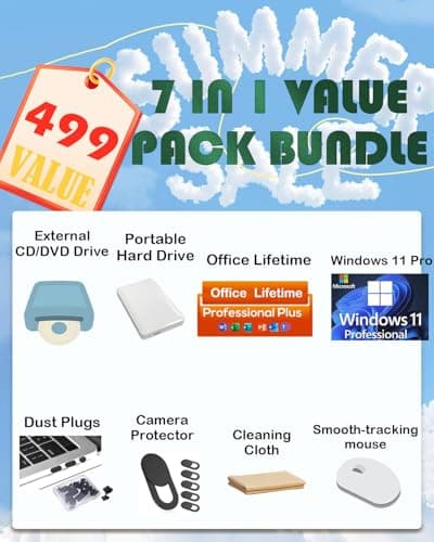 HP 2025 All-in-One Desktop Computer - Intel Celeron J4025 Processor • 21.5'' FHD Display • Free External CD/DVD Drive • Microsoft Office Lifetime • 32GB RAM • 1TB SSD • Wi-Fi 6 • Win 11 Pro • White