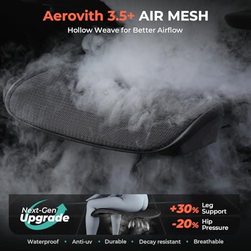 Ergonomic Mesh Office Chair, Adjustable Lumbar High Back Desk Chair 400lbs, 4D Flip-up Arms, 3-Level Tilt Backrest, 3D Headrest, PU Wheels, Swivel Rolling Computer Seating for Long Desk Work