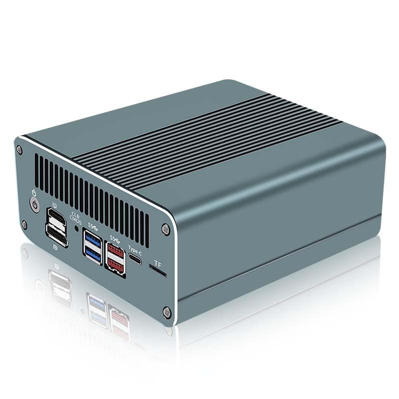 CWWK Mini PC 13th Intel i7-1355U(10C/12T,up to 5GHz), 6*Intel i226-V 2.5G Ethernet Ports 10-core Soft Routing,2*USB3.2|1*TF Slot|2*SATA|1*M.2 NVMe x4|Triple Display 4K,64G RAM 1TB SSD.