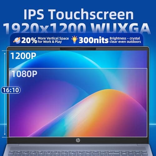 HP Pavilion 16 Touchscreen Laptop – Intel Core 7 150U (Beats i7-1355U) – 16" WUXGA Display – AI Copilot, Backlit – Windows 11 Pro, Office Pro Lifetime 65W GaN Charging– Sky Blue – 32GB RAM | 4TB SSD