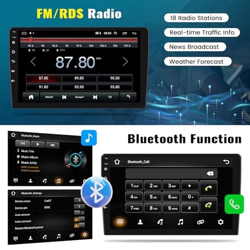 [8 Core 4G+64G] Android 13 Car Stereo for Dodge Ram 1500 2500 3500 2013-2019 with Wireless Apple Carplay Android Auto,9'' HD Touchscreen Dodge Ram Radio with WiFi,GPS/Bluetooth FM/RDS +Backup Camera