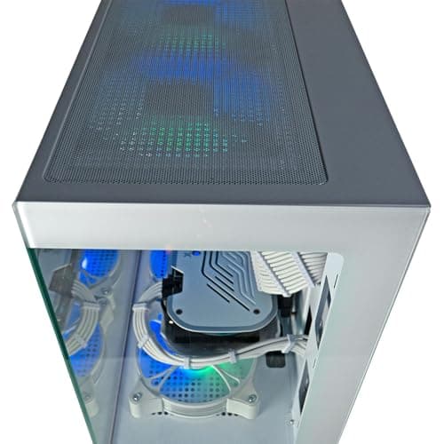 ViprTech Stryker 4.0 Liquid-Cooled PC - AMD Ryzen 7 (4.4GHz Turbo), RTX 4060 8GB, 32GB DDR4 3200, 1TB NVMe SSD, 700W PSU, WiFi BT, Win 11 Pro, RGB, Gaming Desktop Computer Prebuilt, White