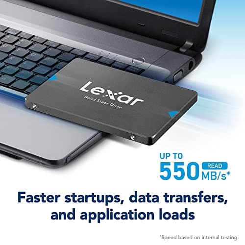 Lexar 480GB NQ100 SSD 2.5 Inch SATA III Internal Solid State Drive, Up to 550MB/s Read, Gray (LNQ100X480G-RNNNU)
