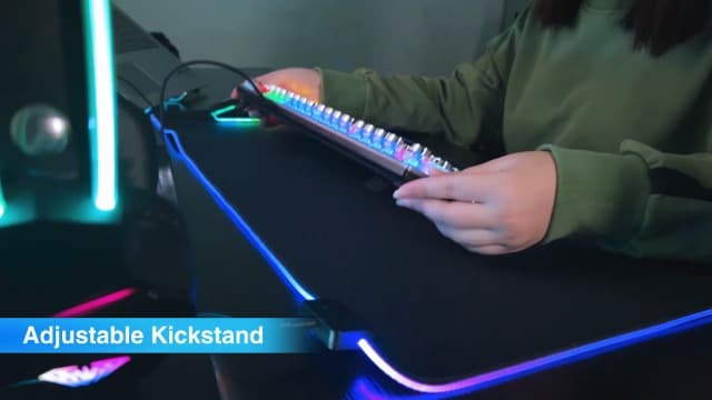 AULA F2088 Typewriter Style Mechanical Gaming Keyboard Blue Switches,Rainbow LED Backlit,Removable Wrist Rest,Media Control Knob,Retro Punk Round Keycaps,USB Wired Computer Keyboard