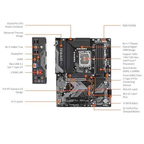 MICRO CENTER CPU Motherboard Intel i9-12900K 16-Cores LGA 1700 Gaming PC Desktop Processor up to 5.2 GHz with GIGABYTE Z790 Gaming Plus AX DDR5 Motherboard