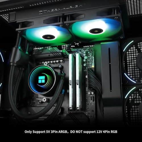 Thermalright Frozen Notte 240 Black ARGB V2 Water Cooling CPU Cooler,240Black CPU Cooler Specifications, Double PWM Fans, S-FDB Bearings, Suitable for AMD/AM4 AM5,Intel LGA 1700/1150/1151/1200/2011