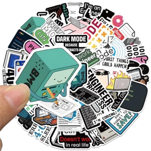 50PCS Programming Stickers Gifts for Developers Programmers Hackers Engineers, Icicrim Program Stickers for Laptop Computer Water Bottles Luggage Vinyl Waterproof Decals