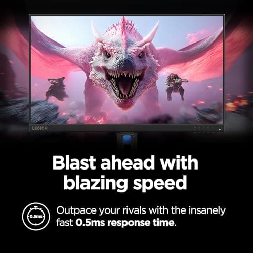Lenovo Legion R24e - Gaming Monitor - 23.8" Flat FHD - 180 Hz - 1ms Response - AMD FreeSync - HDRDecode, HDMI 2.1, DP 1.4, Audio - Lift/Tilt/Pivot/Swivel Stand - Raven Black