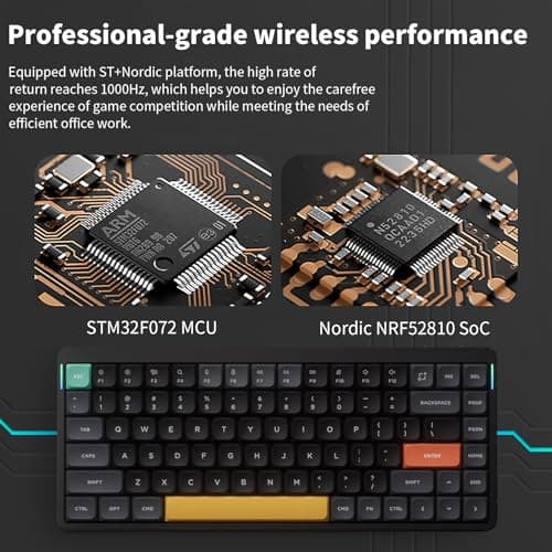 nuphy Air75 V2 Portable 75% Low Profile Mechanical Keyboard,Wireless Keyboard,Supports Bluetooth/2.4G/USB-C RGB Bluetooth Keyboards,Compatible with Windows/Mac OS/Linux Systems-Gateron Brown Switch