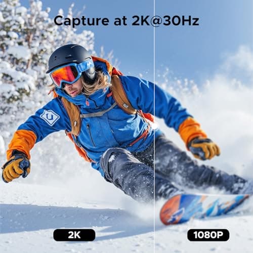 UGREEN 2K@30Hz Video Capture Card HDMI to USB 3.0 A and USB C Capture Device, 4K Input 1080P 60FPS with Low Latency for Streaming Game Recording Compatible with Switch 2/Xbox/PS4/PS5/PC/Camera