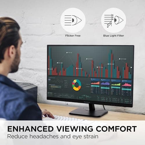 ViewSonic VA2756-4K-MHD 27 Inch IPS 4K Monitor with Ultra-Thin Bezels, HDMI and DisplayPort Inputs for Home and Office