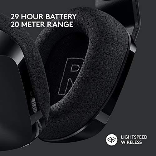 Logitech G733 Lightspeed Wireless Gaming Headset, Suspension Headband, Lightsync RGB, Blue VO!CE Mic, PRO-G Audio – Black, Gaming Headset Wireless, PC, PS5, PS4, Switch Compatible