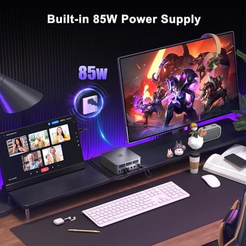 Beelink EQi12 Dual LAN Mini PC, Intel Core 1220P(10C/12T, up to 4.4GHz), 16GB DDR4 RAM 500GB PCIe4.0 SSD, Mini Desktop Computer Support WiFi 6/ BT5.2/ Dual HDMI/Bulit-in 85W Power Supply