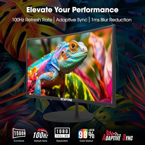 Sceptre New 27-inch Curved Gaming Monitor 100Hz HDMI X2 Build-in Speakers 2025