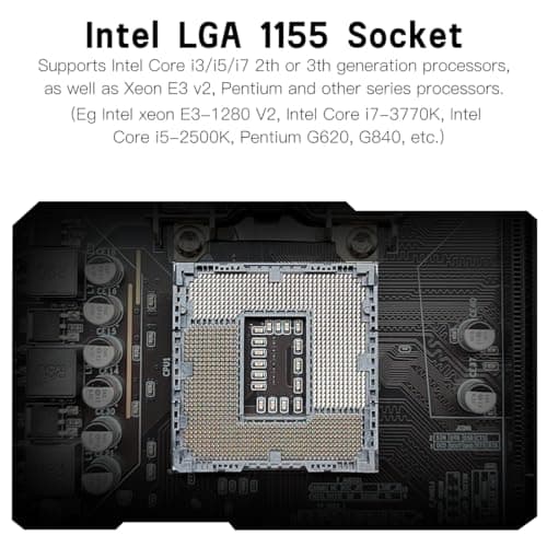 MACHINIST H61 LGA 1155 (Intel 2th/3th Gen) Gaming Motherboard, Flex-ATX Computer Motherboards Support PCIe 2.0, 100M LAN, DDR3, SATA M.2 for Intel i3,i5,i7/Xeon E3 V2/Pentium