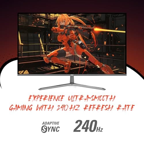 AOC Q32G11ZNE 32" Frameless Gaming Monitor QHD 2560 x 1440, 240Hz, 0.5ms Response time, HDR Ready, Console Gaming Ready, 3-Year Zero Dead Pixel Guarantee, Black