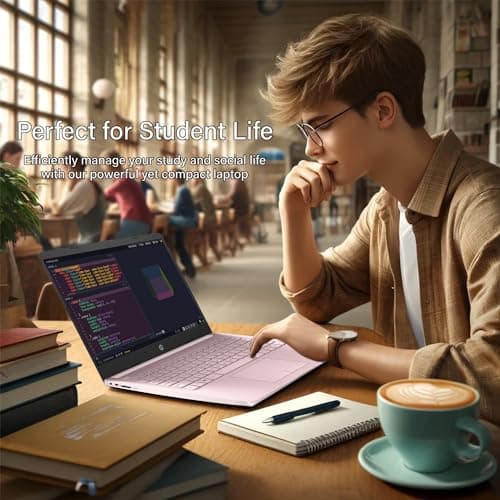 HP 14 Laptop • Back to School Limited Edition with Microsoft 365 • 4-Core Intel CPU • 8GB RAM •1600GB Storage (64GB OnBoard + 512GB P500 Portable SSD + 1TB OneDrive) • Pink • Win 11