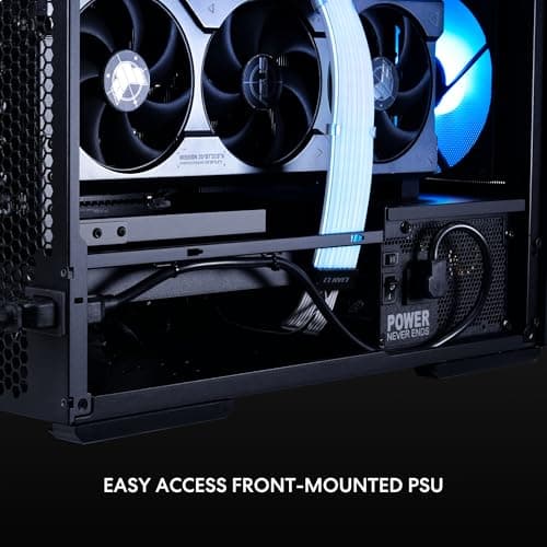 LIAN LI LANCOOL 207 Compact ATX RGB Gaming Computer Case, Airflow Optimized Mesh Panels Tower Chassis w/ 2x140mm ARGB,2x120mm PWM Fans Pre-Installed, USB Type-C Port, Tempered Glass Side Panel (Black)