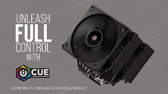 CORSAIR A115 High-Performance Tower CPU Air Cooler — Cools up to 270W TDP - Slide-and-Lock Fan Mount - Two Corsair AF140 Elite Fans - Easy to Install - Pre-Applied Thermal Paste — Black