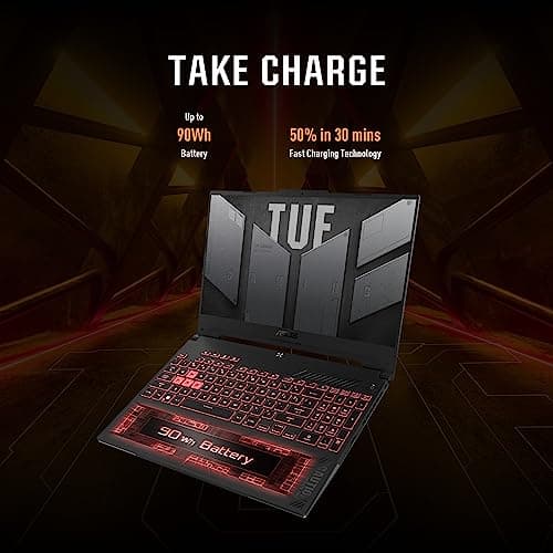 ASUS TUF Gaming A15 (2023) Gaming Laptop, 15.6” FHD 144Hz, 100% sRGB Display, GeForce RTX 4060, AMD Ryzen 7 7735HS, 16GB DDR5, 1TB PCIe SSD, Wi-Fi 6, Windows 11, FA507NV-EH74
