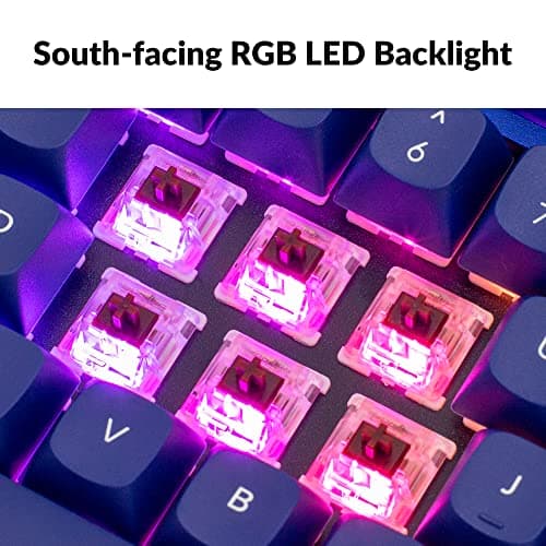 Keychron Q3 RGB Tenkeyless Layout 87-Key QMK/VIA Programmable Macro Hot-swappable Wired Custom Mechanical Keyboard with Gateron G Pro Red Switch Double Gasket Compatible with Mac Windows Linux(Blue)