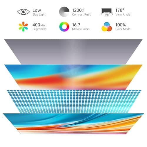 MNN 4K Portable Monitor 15.6" 3840x2160 UHD USB-C HDMI Laptop Monitor, 100% Adobe RGB IPS Computer Gaming Display HDR Travel Monitor w/Speakers & Smart Cover for Laptop Xbox PS5 Switch PC Phone