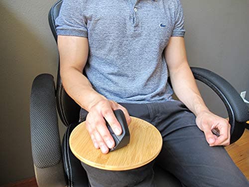 MOJO Beanbag Ergonomic Mousepad - Comfortable Mouse Pad for Sofa, Bed, Lap, Couch, and Anywhere Else (Bamboo Wood)