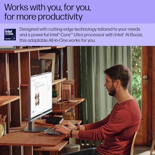HP OmniStudio X 27" FHD Touch Screen All-in-One Desktop Intel Core U7-155H 16GB RAM 1TB SSD Meteor Silver