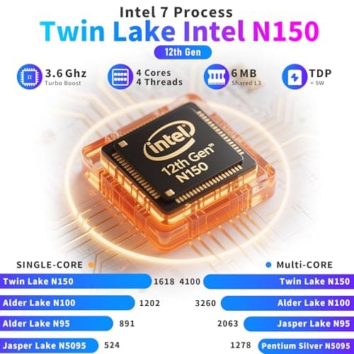 16 Inch Laptop Computer, Gaming Laptop 2025, 16GB RAM 1TB SSD, N150 Processor(Up to 3.6GHz), FHD 1920 * 1200, 180° Open, Backlit, BT4 WIFI5, Windows 11 Pro, 6000 mAh Battery, Student