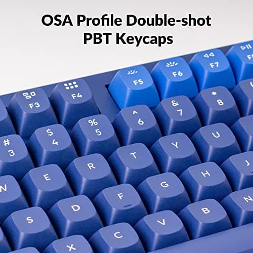 Keychron Q3 RGB Tenkeyless Layout 87-Key QMK/VIA Programmable Macro Hot-swappable Wired Custom Mechanical Keyboard with Gateron G Pro Red Switch Double Gasket Compatible with Mac Windows Linux(Blue)