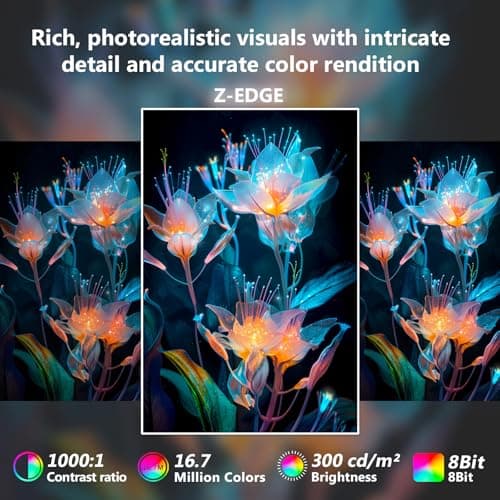 4K Monitor, Z-Edge 28 inch IPS Monitor, UHD 3840x2160 IPS Computer Monitor, 300 cd/m², 144Hz Refresh Rate, 1ms MPRT Response Time, U28I4K Ultra-Thin Bezel