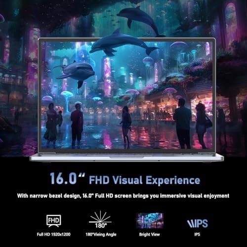 Gaming Computer,Laptop Gamer,16GB RAM 512GB SSD,N100 (Up to 3.4GHz,12th),16" FHD,Aluminum Body,with WiFi/BT,Backlit Keyboard,Support Type C Charging,for Gaming,Business,SpaceGray