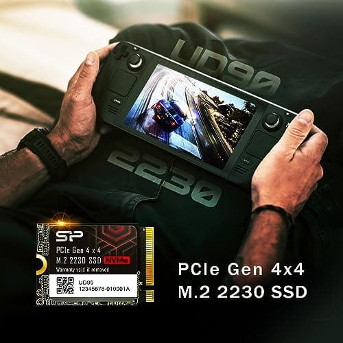 Silicon Power SU01KGBP44UD9007MM SSD UD90 2230 NVMe 4.0 Gen4 PCIe M.2 R/W up to 5000/3200MB/s Compatible with Steam Deck