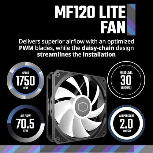 Cooler Master 240 Core II AIO CPU Liquid Cooler, R9|U7|i7,Dual Chamber G9R Pump,Infinity Mirror aRGB, 400mm Tubing,240mm Radiator,120mm PWM Fan,AMD Ryzen AM5|4, Intel LGA 1851|1700 Platform(Pack of 1)