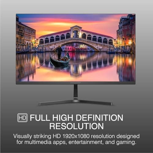 Packard Bell AirFrame 24 " FHD Monitor, 1920x1080, Ultrawide, VESA Mount, Tilt Adjust, HDMI/VGA, Slim Bezel, for Home, Office, and Light Gaming - 2 Pack