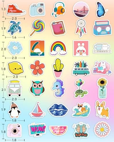 300 Pcs Stickers for Kids, Cute Water Bottle Vinyl Waterproof Laptop Stickers for Students Gifts School Supplies Classroom Teacher Prizes Sticker Pack for Kids Girls Teens