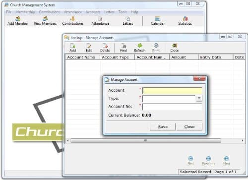 Church Management Software Professional Membership System; Church Facilities, Office, Bookkeeping and Finances Administration Software; PC Only CD-ROM; Single License (50,000 Members)