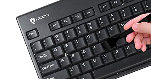 I-Rocks Washable Keyboard, Black (IRK32W-BK)