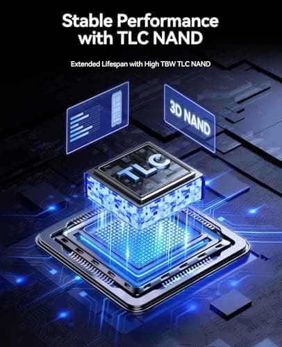 ORICO OS5 1TB M.2 SSD for PS5 Storage Expansion, M.2 PCIe 4.0 NVMe Gaming SSD with TLC NAND, 7450MB/s Read, Pre-Installed Heatsink Designed for PS5 Airflow, Ready for Direct Installation