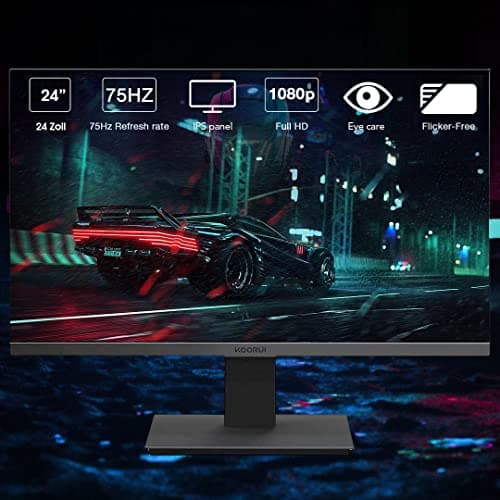 Dell OptiPlex Desktop Computers PC with Dual Koorui 24 Inch Monitor Bundle, Intel Core i7-6700, 16GB Ram 512GB M.2 NVMe SSD, Built-in WiFi and Bluetooth, RGB Light, Windows 11 Pro (Renewed)