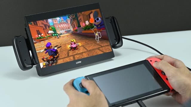 G-STORY 10.1‘’ Portable Monitor for Switch, 1080P Portable Gaming Monitor IPS Screen with USB Type-C and Randomly Bag, Game Mode, Travel Monitor fo Switch（not Included）