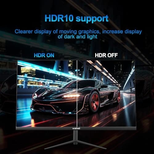 Gaming Monitor 27 inch 180Hz 1ms PC Gaming Computer Monitor -FHD 1080P, FreeSync, 1 x HDMI 2.1, 1 x Display Port 1.4, 1 x USB, IPS, Blacklevel Adjust, VESA Compatible,Black