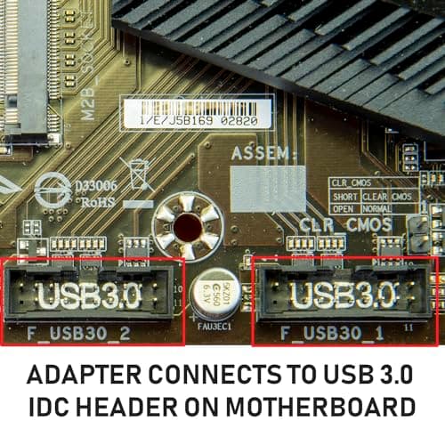 LINKUP - USB-C Front Panel Adapter - Converts Motherboard 3.0/3.1 IDC20 19-Pin Header to Type-C (A-Key) - Designed for All USB-C Devices - Solid Construction for Durability and Longevity